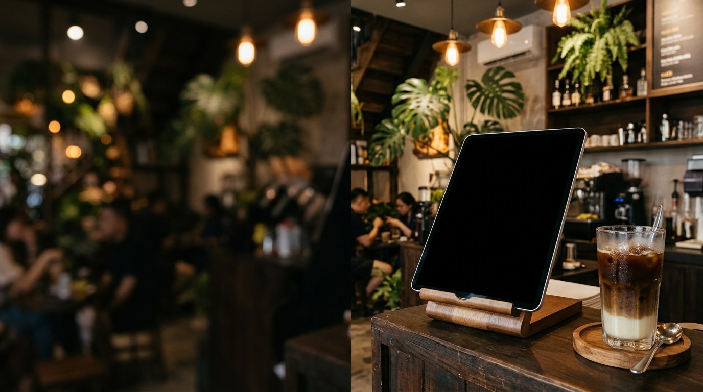 iPad đặt quầy thu ngân