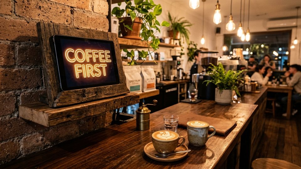 Màn hình gắn kệ tường và cửa kính